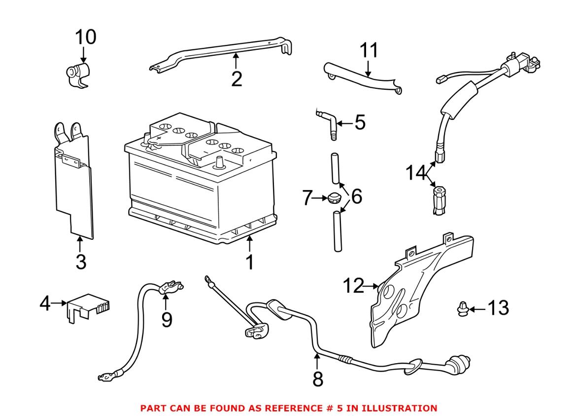 BMW Mini Battery Vent Hose Elbow 61211377835